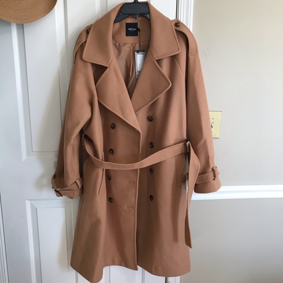 Belted wool button coat - Picture 2 of 8